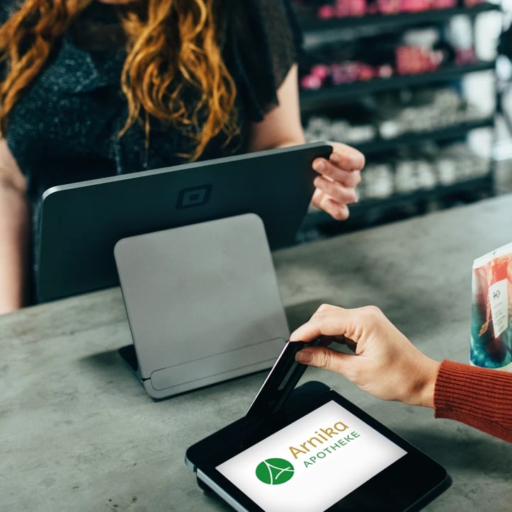 Arnika Kundenkarte Bezahlvorgang