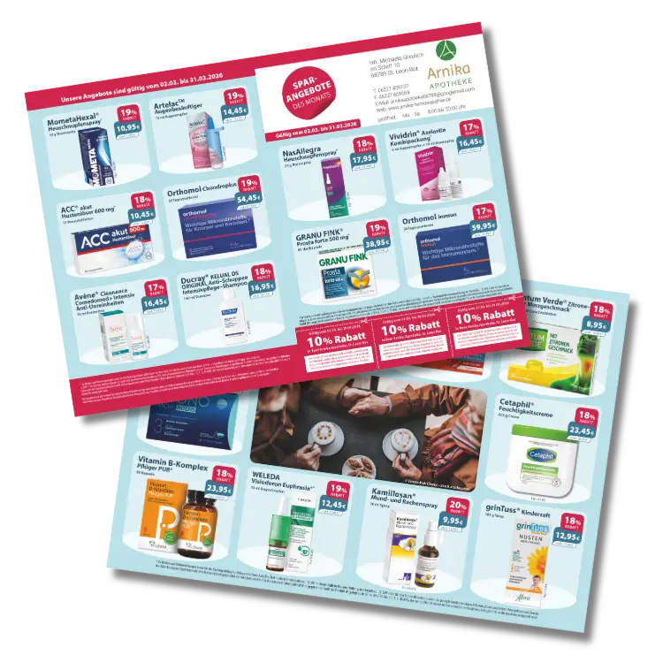 Angebotsflyer Arnika Apotheke